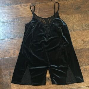 Urban Outfitters velvet lace romper